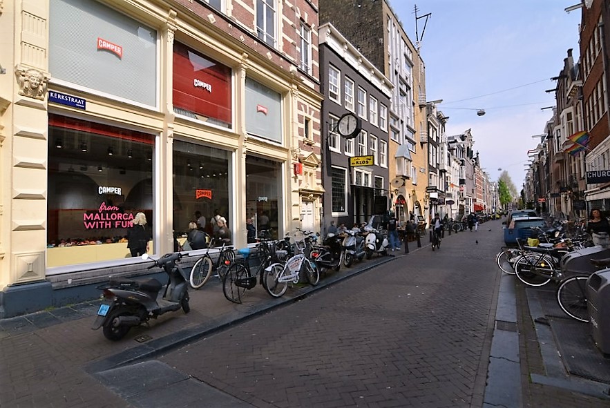 Kerkstraat onevenzijde Leidsestraat-Nwe Spiegelstraat